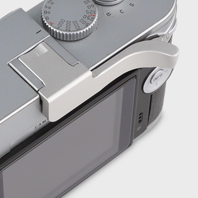 Haoge هاوج THB-M24S حامل يد معدني لراحة الإبهام لكاميرات لايكا M Typ240 M240، M-P Typ 240 M240P، M Typ262 M262، M-D Typ 262 باللون الفضي - Image 3